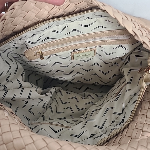 Moda Luxe Crossbody Messenger Vegan Leather Handbag Tan NWT - Picture 5 of 9